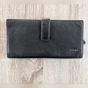 Lodis Long Black Leather Wallet